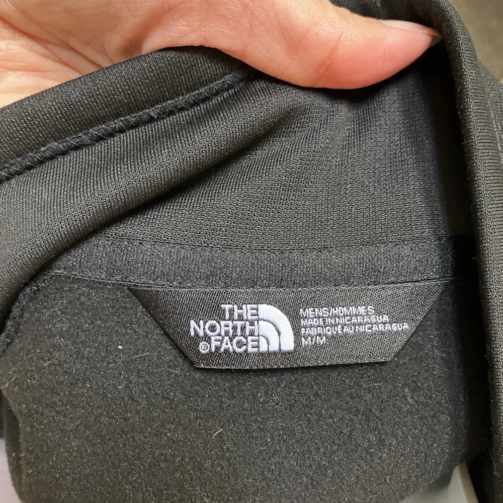The North Face Jacket Men's Size‎ Medium Black Polyester Collared Zip Up